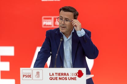 Miguel Ángel Gallardo, durante una rueda de prensa en Mérida este lunes.