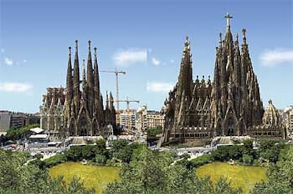 Ayer se presentó en Nueva York una versión tridimensional y virtual de la catedral de Barcelona completada.