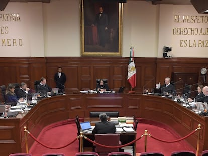 El pleno de la Suprema Corte de Justicia de la Nación durante una sesión el pasado 27 de abril.