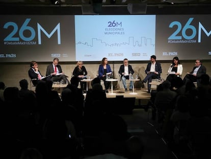 Debate entre los candidatos de las elecciones municipales a la capital madrileña. 