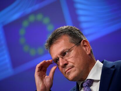 Maros Sefcovic, el pasado septiembre en Bruselas.