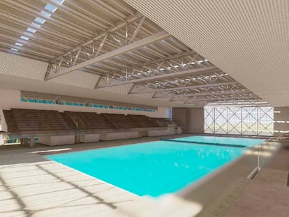 Imagen virtual de la piscina de competición del Centro Acuático Estadio Nacional de Chile, adjudicada a Fluidra.
FLUIDRA
21/02/2023