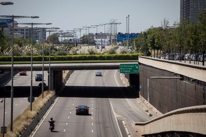 Gran Via, a su paso por L'Hospitalet del Llobregat.