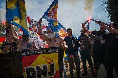 Manifestación neonazi, el 12 de octubre en Barcelona.