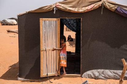 Una de las viviendas en Mberra (Mauritania)