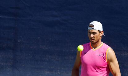 Nadal, durante un entrenamiento reciente en Mallorca.