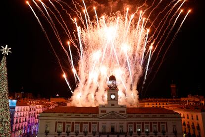 Celebración del Año Nuevo en la Puerta del Sol de Madrid. 
