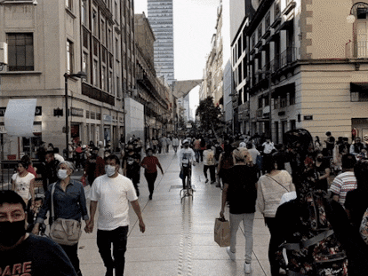 La calle Madero en el Centro Histórico de Ciudad de México.