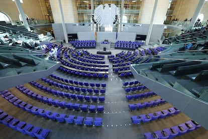 General view of the Bundestag hemicycle, this Tuesday, after the vote.