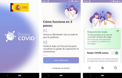 Radar Covid, la app del Gobierno de España.