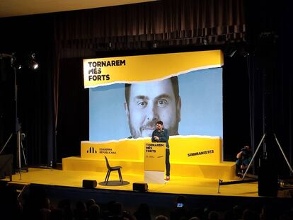 Acto electoral de ERC en Barcelona.