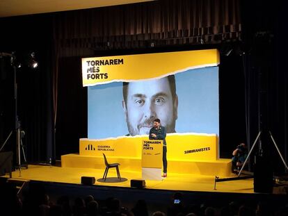 Acto electoral de ERC en Barcelona. 