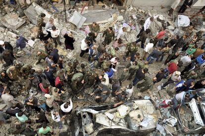 Zona de mayoría alauí donde ha sido perpetrado un atentado suicida con coche bomba en la ciudad de Homs, Siria.