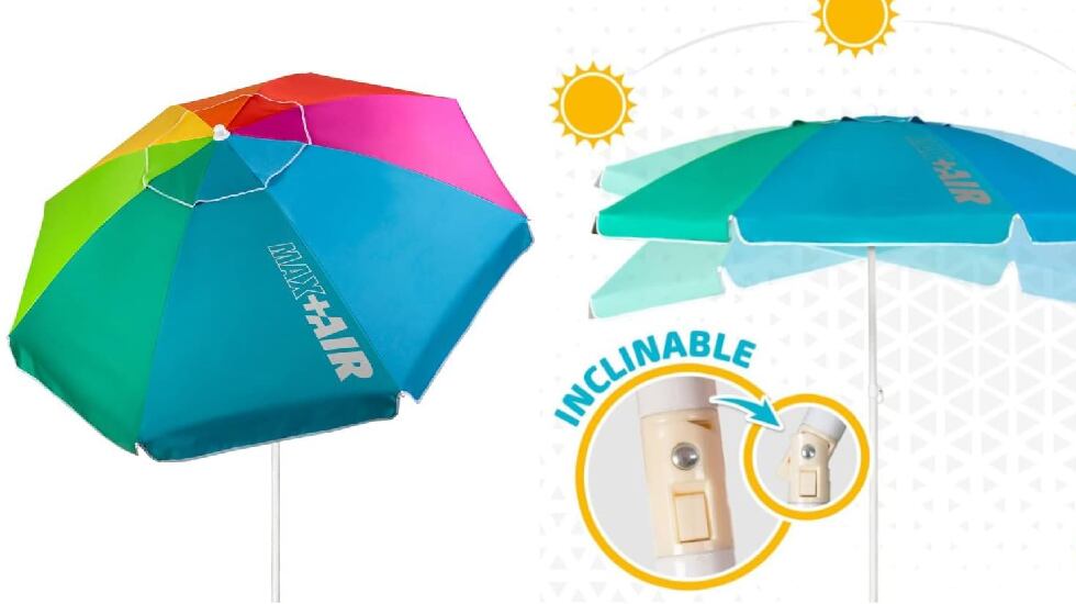 Sombilla de viento diseñada con protección máxima solar (UV50).