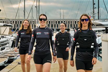 El Concord Pacific Racing, de Canadá. De izquierda a derecha, Ali ten Hove, Maura Dewey, Maggie Drinkwater y Isabella Bertold.