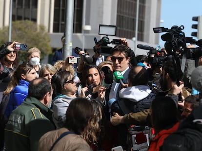 Luis Medina a su llegada al juzgado, el lunes.