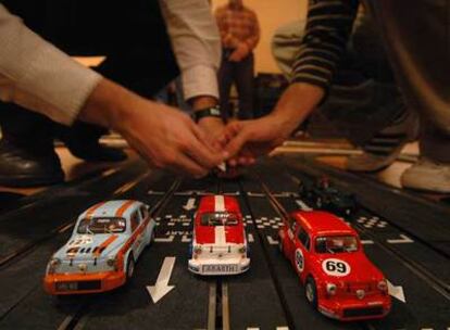 Concurso de <i>scalextric</i> celebrado el pasado mes de diciembre.