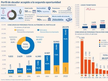 Radiografía de la segunda oportunidad: ¿Quién, dónde y por qué cantidad se acogen los españoles al perdón de deudas?