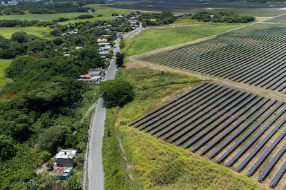 La planta solar Girasol en el municipio de Yaguate, San Cristóbal.