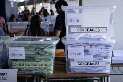 Elecciones municipales en el Estadio Nacional en Santiago, Chile, el 26 de octubre de 2024.