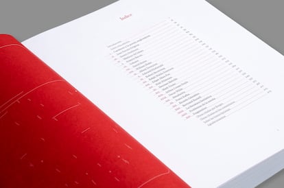 El índice del libro que contiene los manuscritos.