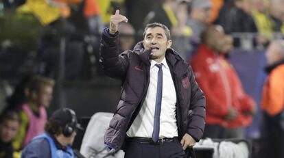 Valverde, durante el duelo ante el Dortmund.