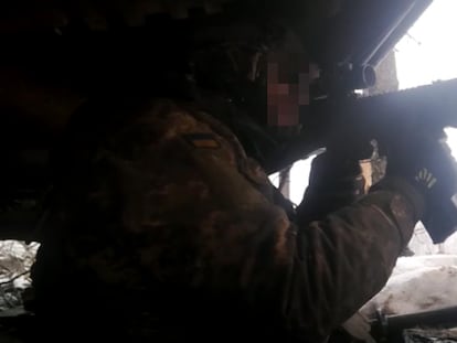 El militar de élite español Pastor, el pasado marzo combatiendo en Donetsk.