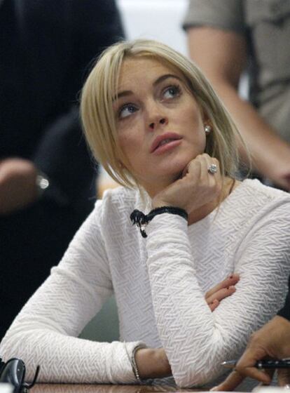 Lindsay Lohan, en el juzgado del aeropuerto de Los Ángeles.