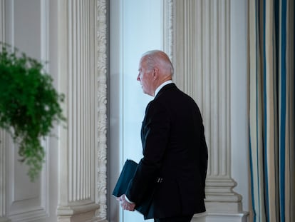 El presidente estadounidense Joe Biden, este viernes en la Casa Blanca.
