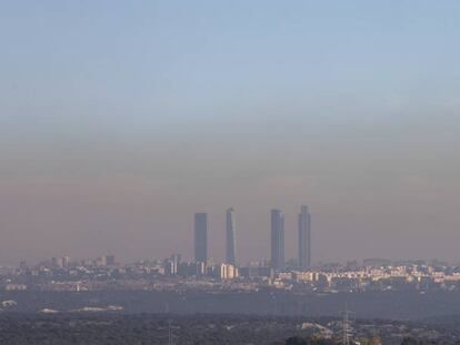 Contaminación en Madrid vista desde Las Rozas.