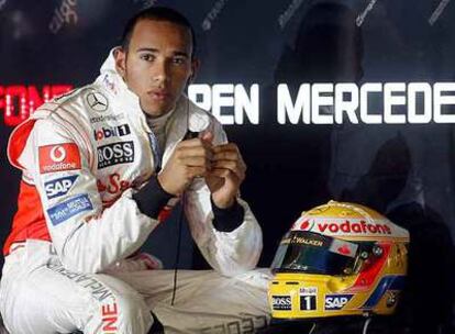 Lewis Hamilton, esta temporada en el circuito de Monza.