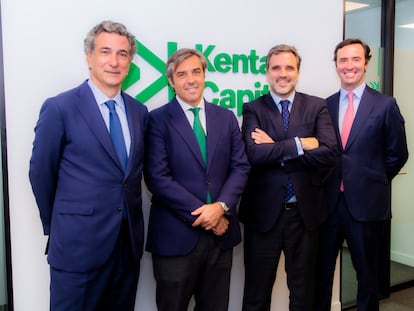 José Nieto, presidente de Kenta Capital; Julián Pérez, managing director, Álvaro Bergasa, consejero delegado, y Borja Beltrán, managing director.