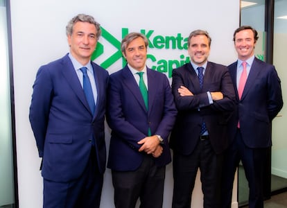 José Nieto, presidente de Kenta Capital; Julián Pérez, managing director, Álvaro Bergasa, consejero delegado, y Borja Beltrán, managing director.