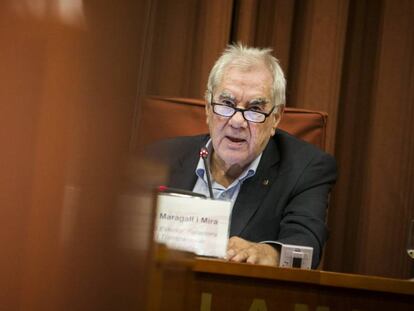 Ernest Maragall, al Parlament, el 13 de setembre. 