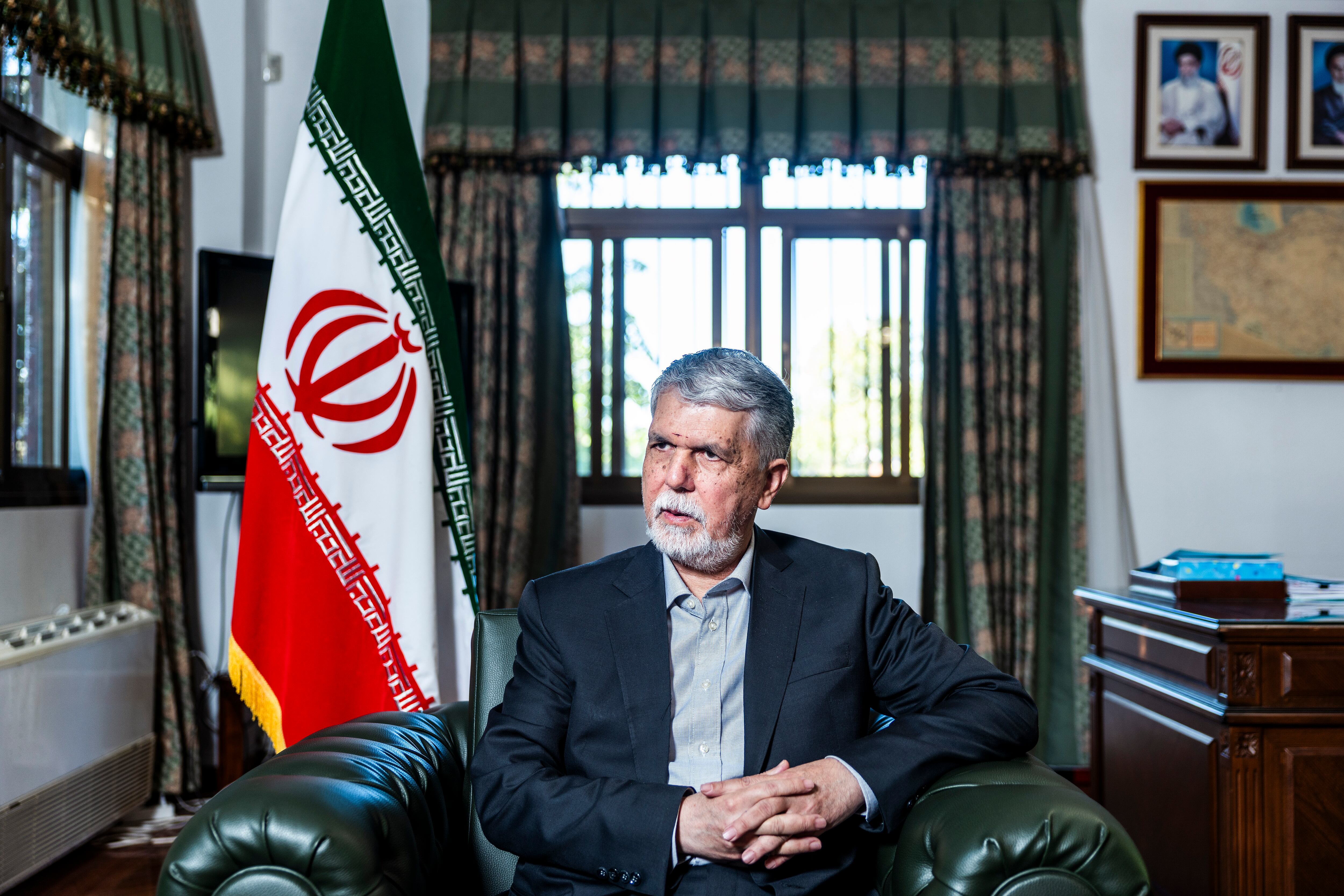 Abbas Saleh Shariati, durante la entrevista en la embajada de Irán en Madrid.