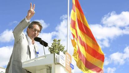 Artur Mas, en un acto en Igualada (Barcelona) en septiembre de 2012. 