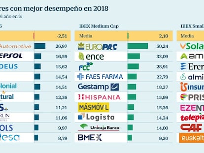 Seis cotizadas de pequeña y mediana capitalización suben más de un 30% en el año