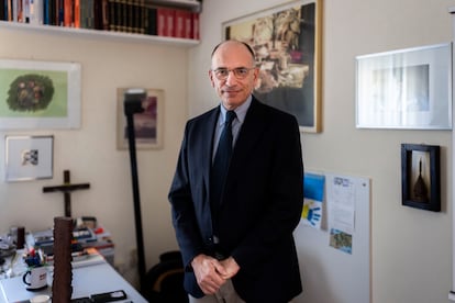 El ex primer ministro italiano Enrico Letta, en su despacho de Roma.