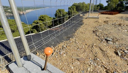 Obras en una zona de la Costa Brava, en Girona.