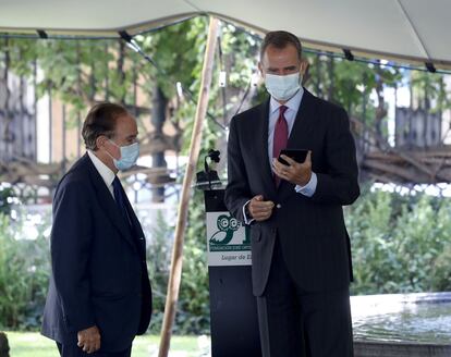 El rey Felipe VI inaugura la reforma de la instalaciones de la Fundación José Ortega y Gasset-Gregorio Marañón (FOM) el 28 de septiembre. EFE/Ballesteros POOL