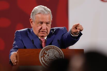 El presidente de México, Andrés Manuel López Obrador, en una conferencia de prensa el 30 de mayo.