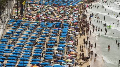 Vista de la playa de Benidorm.