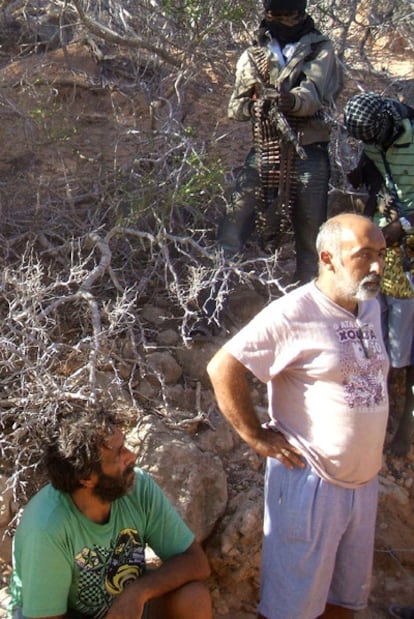 Imagen de José Alfonso García Barreiro y Juan Alfonso Rey Echeverri distribuida por sus secuestradores.