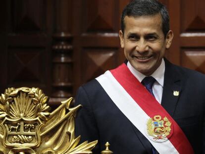 El presidente peruano, Ollanta Humala, acude a ofrecer su informe anual .