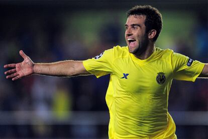 Rossi celebra un gol ante el Odense, en la fase previa de la 'Champions'.