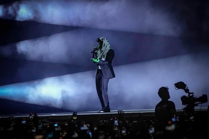 El rapero Kendrick Lamar durante su presentación en el festival AXE Ceremonia en el parque Bicentenario en la Ciudad de México.