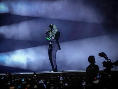 El rapero Kendrick Lamar durante su presentación en el festival AXE Ceremonia en el parque Bicentenario en la Ciudad de México.