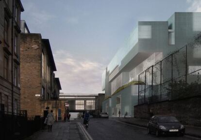 Edificio Reid en el campus de la Glasgow School of Art de Steven Holl.