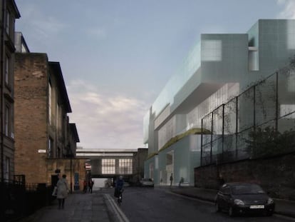 Edificio Reid en el campus de la Glasgow School of Art de Steven Holl.