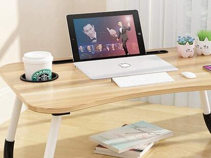 Elige entre los tres modelos de mesa para laptop para que puedas trabajar desde tu cama